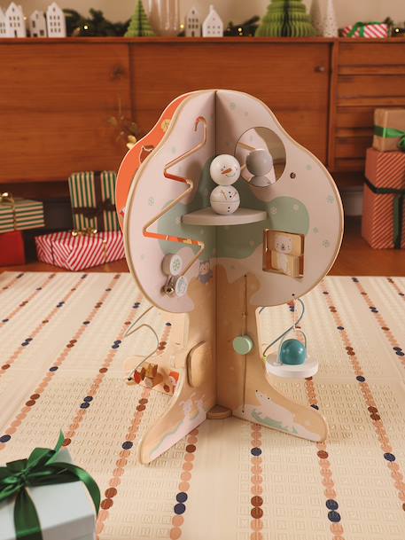 4 Season Activity Tree in FSC®100% Wood green+YELLOW MEDIUM SOLID WTH DESIGN 
