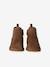 Pair of baby first steps boots black+brown+golden yellow 