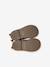 Pair of baby first steps boots black+brown+golden yellow 