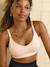 Bra with Lace Detail, for Maternity & Nursing Black+Pink+WHITE LIGHT SOLID 