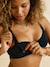 Pack of 2 Cotton Triangle Bras, Nursing Special BLACK DARK SOLID 