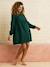 Dress in Printed Cotton Gauze, Maternity & Nursing Special Dark Green 