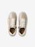 Pair of girls leather trainers beige+brown+golden yellow 