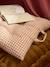 Cotton gingham floor mattress mocha 
