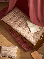 -Cotton gingham floor mattress