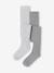 Pack of 2 Pairs of Rib Knit Tights for Girls marl grey+night blue 
