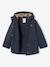 3-in-1 detachable parka for girls blush+navy blue 