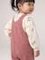 Baby girls sweatshirt and pinafore shorts set old rose 