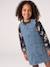 Pinafore dress for girls medium blue 