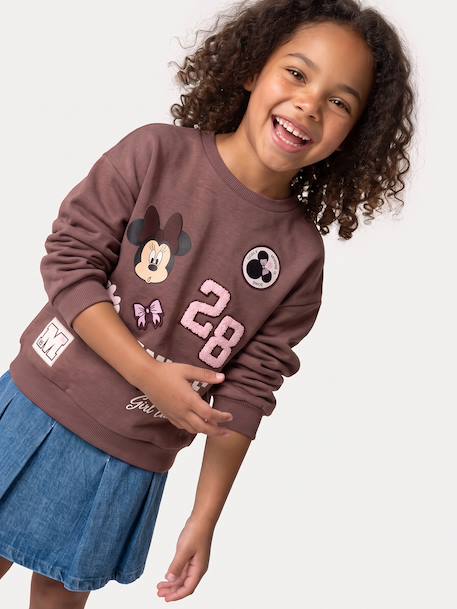 Minnie sweatshirt for girls chocolate 