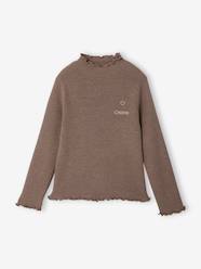 -Knitted roll-neck top for girls
