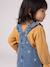Embroidered blouse for babies ecru+ochre 