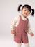 Baby girls sweatshirt and pinafore shorts set old rose 