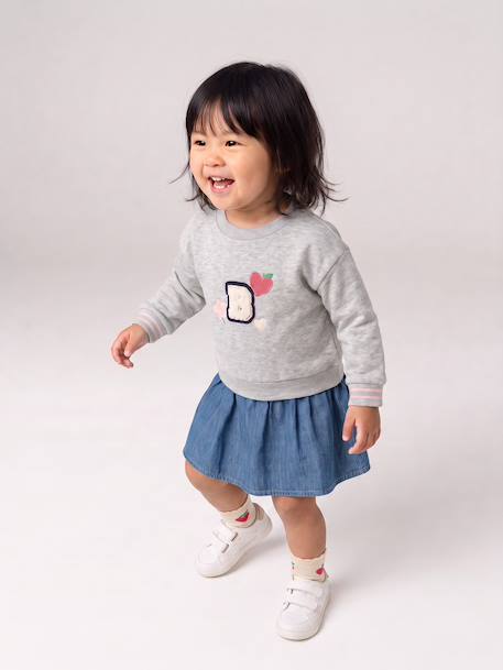Dress with long sleeves for baby girls stone 
