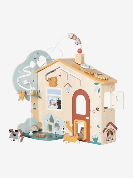 FSC 100% wooden multi-activity house ecru 