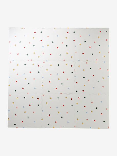 Large 9 Tile Foam Mat beige+ecru+mauve+multicoloured+rose 