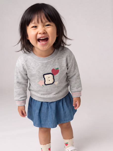 Dress with long sleeves for baby girls stone 