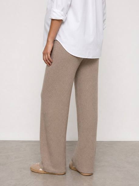 Maternity yoga-style trousers beige 