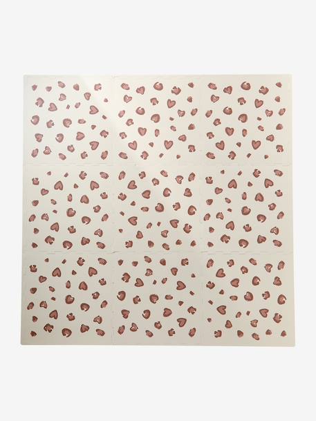 Large 9 Tile Foam Mat beige+ecru+mauve+rose 