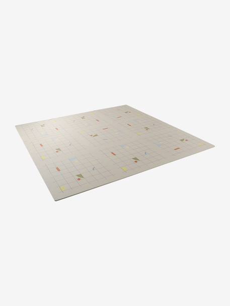 Large 9 Tile Foam Mat beige+ecru+mauve+rose 