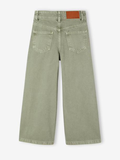 Wide Leg MorphologiK Trousers for Girls coral+grey green+khaki+old rose 