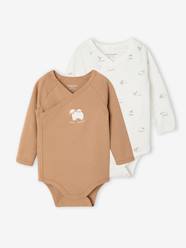 Baby-Pack of 2 long-sleeved newborn bodysuits