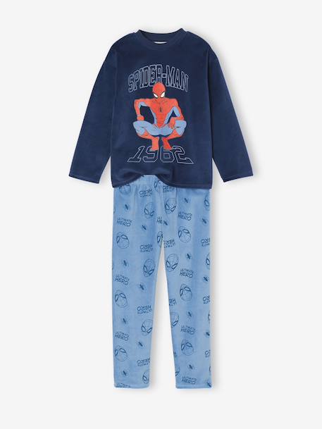 Spiderman velour pyjamas for boys azure 