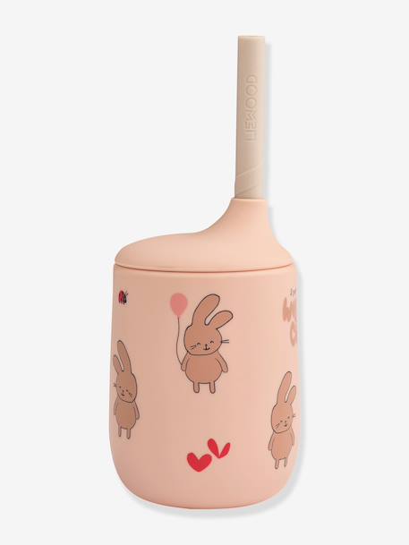 Ellis silicone cup with straw - LIEWOOD fir green+pale pink 