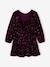 Long-sleeved sequin dress for girls plum 