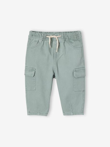 Balloon trousers for baby boys sage green 