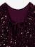 Long-sleeved sequin dress for girls plum 