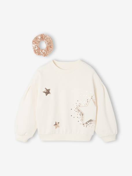 Christmas sweatshirt gift set for girls ecru 