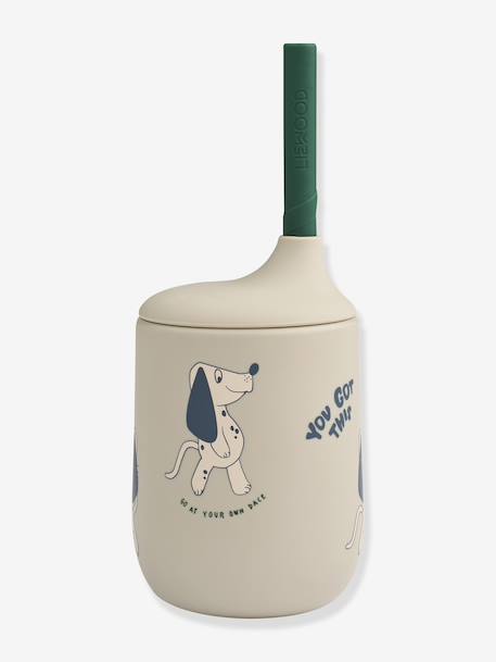 Ellis silicone cup with straw - LIEWOOD fir green+pale pink 