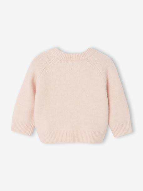 Knit jumper with bows for baby girls rose 
