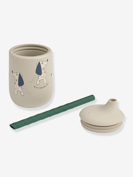 Ellis silicone cup with straw - LIEWOOD fir green+pale pink 