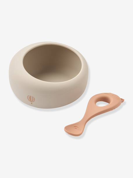 Sparia Bowl + Silicone Spoon, LIEWOOD fir green+pale pink 