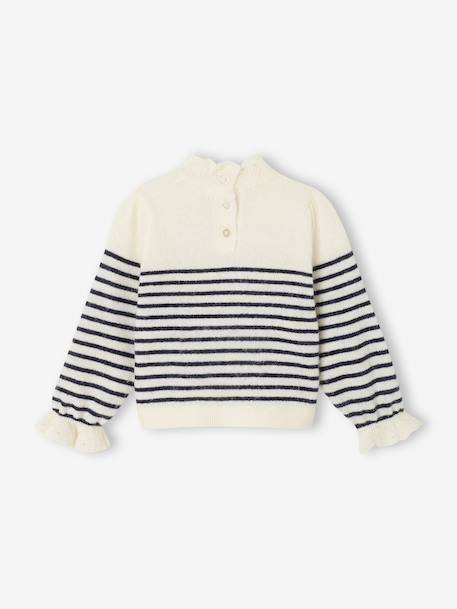 Long-sleeved knitwear for baby girls ecru 