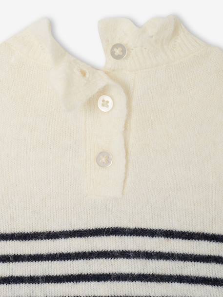 Long-sleeved knitwear for baby girls ecru 