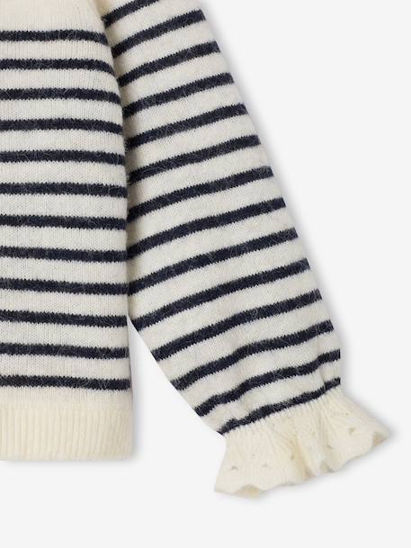 Long-sleeved knitwear for baby girls ecru 