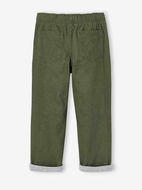 Wide-leg trousers for boys khaki+night blue 