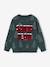 Christmas sweatshirt for boys dark green 