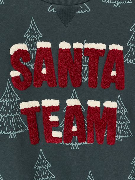 Christmas sweatshirt for boys dark green 