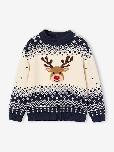 Christmas knitwear for boys Family Capsule navy blue 