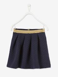 Girls-Wide Skirt with Iridescent Details, for Girls