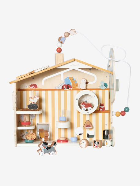 FSC 100% wooden multi-activity house ecru 