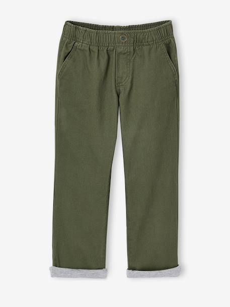 Wide-leg trousers for boys khaki+night blue 