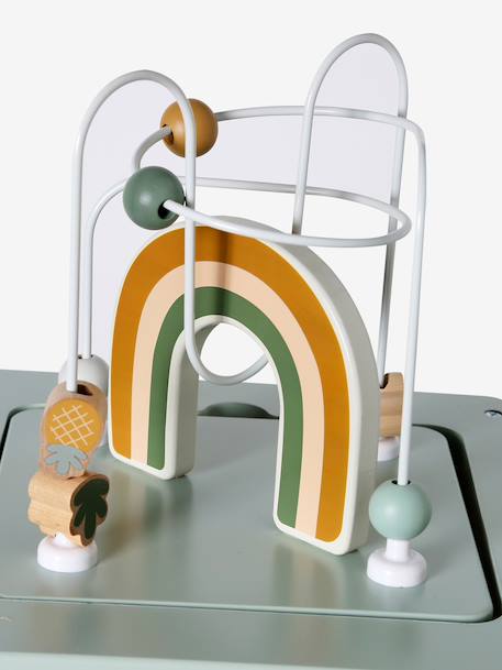Big Wooden Activity Cube - FSC® Certified green+rose 