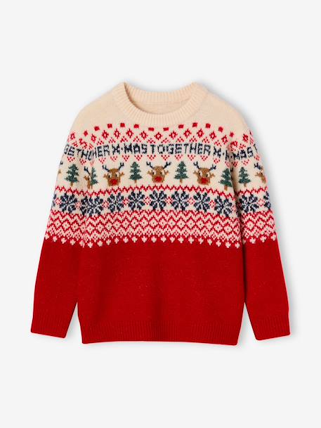 Christmas knit jumper for boys red 