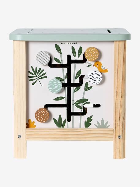 Big Wooden Activity Cube - FSC® Certified green+rose 