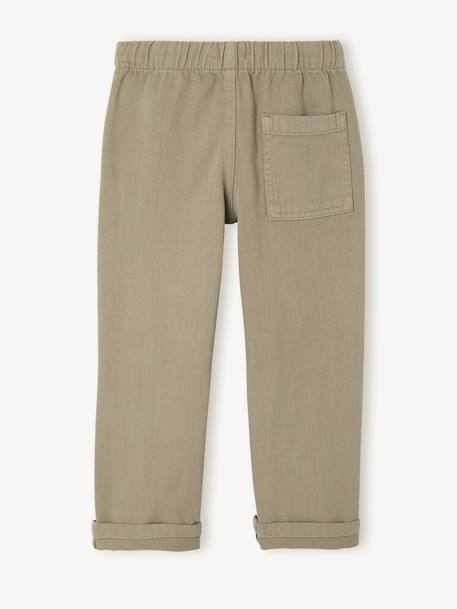 Easy-to-put-on fluid trousers for boys medium blue+night blue+sage green+terracotta 